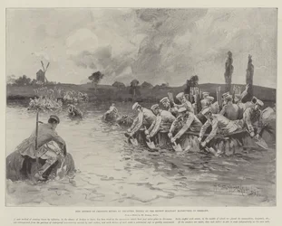 Nieuwe Methode om Rivieren over te steken door Infanterie, getest bij de Recente Militaire Manoeuvres in Duitsland